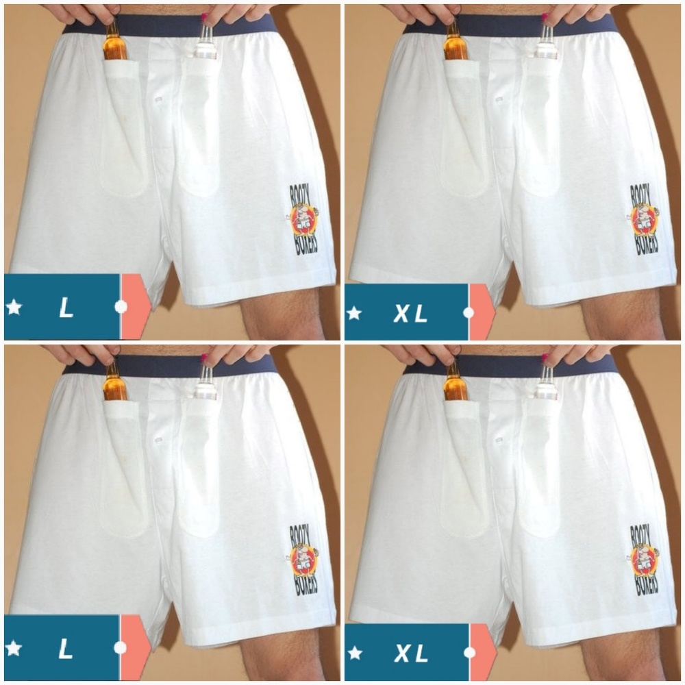 Boozy Boxer Men's Briefs Shorts/Underwear: 2 L 2XL